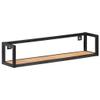 WEHUOSIF Wall Shelves 2 pcs,Wall Shelf,Wall Mounted Shelves,Rustic Wall Shelves,Decorative Shelves,Bedroom Storage and Organization,Plant Shelf Indoor,Knick Knack Shelf, 31.5" Solid Acacia Wood view 3