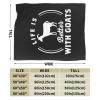 Life is Better with Goats Throw Blanket Super Soft Warm Fleece Blanket, Suitable for Sofa Home Decoration Travel 80"x60" view 3