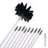 chimney sweep kit Chimney Brush,Dryer Duct Vent Long Handle Flexible Rod Chimney Brush Cleaning Tool Cleaning Dryer Duct Cleaning Tool Kit With 6/9/12/15 Rods,410mm,9 Rods ( Color : 9 Rods , Size : 61 view 1