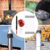 chimney sweep kit Duct Vent Cleaning Set, Chimney Brush Rod Sweep Sweeping Brush Set Dry Duct Kit Lint Remover , Chimney Kit, (1 Brush Head+ 6/9/12/15 Rods/Use With Or Without Power Drill),9 Rods ( Co view 3