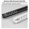 SRNSAEB Recessed Mount Curtain Track, Embedded Invisible Ceiling Mount Curtains Rail Track Set, Bay Windows/Living Room/Bedroom/ 1-12 m/ 3.3-39.4 ft Long (Color : White, Size : 10m/32.8ft) view 3