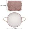 OKCELL-Red Marble Texture-Big Easter Baskets-Egg Bunny Bucket for Kids Printed Canvas Candy Bucket Tote For Easter Egg Hunt Party Favors view 3