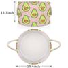 OKCELL-Cartoon Cute Avocado-Big Easter Baskets-Canvas Egg Candy Bags for Boys Girls Easter Egg Hunt view 3