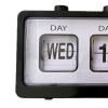 Fdit Manual Jump Calendar Alarm Clock, Manual Calendar Clock Table Stable for Office (Black) view 4