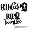 1 PCS Rip Twenties Cake Topper - Black Glitter Death to My Twenties Cake Pick - 20s Cake Decorations for Funeral Happy Youth 30th Birthday Party Supplies view 3