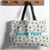 Bouncing Brick Designs Personalized Tote Bag - Robots, Custom Name/Text, Reusable w/Straps, Canvas Cloth Fabric, Customized Gift Idea, Birthday/Christmas/Holiday Present, 16x16 view 4