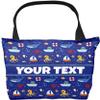 Bouncing Brick Designs Personalized Tote Bag - Nautical, Custom Name/Text, Reusable w/Straps, Canvas Cloth Fabric, Customized Gift Idea, Birthday/Christmas/Holiday Present, 13x13 view 1