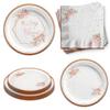 Baby in Bloom Floral Baby Shower Party Supplies Set Plates and Napkins Kit for 24 view 1