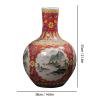 DYPASA Dry Flower Arrangement Ceramic Vase New Chinese Style Enamel Painted Porcelain Flower Vase 21.6 Inch Large Decor Stoneware Vases Home Living Room Hotel Decoration Ornament Flower Vase view 2
