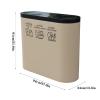 BNNP Outdoor/Indoor Trash Can Indoor and Outdoor Commercial Trash Can Three Barrels with Swing Lid Sorting Trash Can Large Capacity Trash Can Use in Backyard, Deck, or Patio view 2