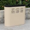 BNNP Outdoor/Indoor Trash Can Indoor and Outdoor Commercial Trash Can Three Barrels with Swing Lid Sorting Trash Can Large Capacity Trash Can Use in Backyard, Deck, or Patio view 4