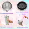 Mezchi Bling Cup with Rhinestone, 17 Oz Sparkly Tumbler with Lid, Stainless Steel Glitter Thermal Drinking Water Bottle with 1 Pcs Brush 6 Pcs Straw Brushes Bling Gift for Girls Women view 4