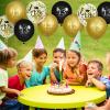 13th Birthday Balloons for Boys, 15 Pcs Black Gold Happy 13th Birthday Balloons, Black Gold 13th Birthday Party Decorations Balloons for Boys Girls 13th Birthday Decor view 3