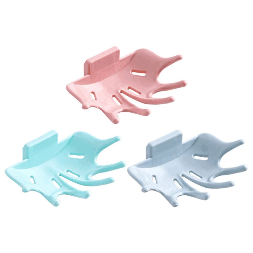 3pcs Wall Mounted Soap Holder Drainage Punch Shower Soap Dish for Bathroom Creative Nordic Style