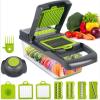 15 in 1 Vegetable Chopper, Spiralizer Vegetable Slicers, Onion Chopper with Container, Pro Food Chopper Slicer Dicer Cutter Household Potato Chopper Radish Grater Kitchen Gadgets view 1