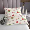 3 Piece Red Ladybug Quilt Bedding Set Women Aldult Lightweight Bedding Flower and Leaf Bedspread Set Cute Ladybug Bedspread Coverlet Soft Microfiber Home Quilt Set for King Bed All Season view 3