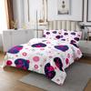 3 Piece Cute Ladybug Quilt Bedding Set Women Aldult Lightweight Bedding Cherry Blossoms Bedspread Set Pink and Navy Bedspread Coverlet Soft Microfiber Home Quilt Set for King Bed All Season view 2