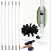 chimney sweep kit Dryer Vent Cleaning Drain Rod Set, Electrical Drill Drive Sweeping Brush, Chimney Sweep Brushes Kit,Clean Tool Suitable For Chimneys Flue Fireplace Stove,610mm,12 Rods ( Color : 6 Ro view 1
