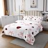 3 Piece Cute Ladybug Quilt Bedding Set Women Aldult Lightweight Bedding Red and Black Bedspread Set Pink Floral Bedspread Coverlet Soft Microfiber Home Quilt Set for King Bed All Season view 1