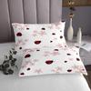 3 Piece Cute Ladybug Quilt Bedding Set Women Aldult Lightweight Bedding Red and Black Bedspread Set Pink Floral Bedspread Coverlet Soft Microfiber Home Quilt Set for King Bed All Season view 3