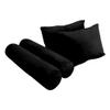 Prolinemax Style V1 Full Size Pipe Trim Velvet Indoor Daybed Mattress Bolster Pillow Complete Set AD374 view 3