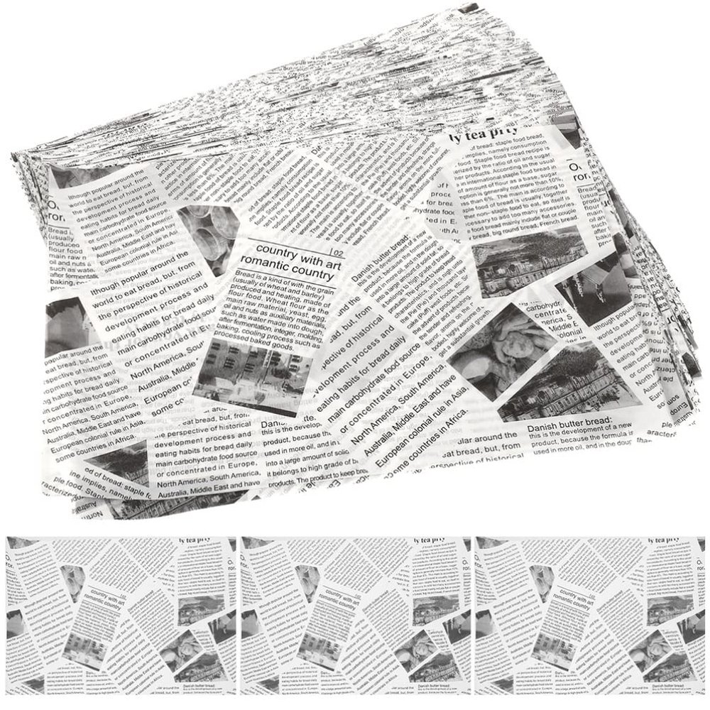 Retro Sandwich Paper 120 Sheets Paper Grease Resistant Xmas
