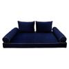 V1 Velvet Indoor Daybed Mattress Pillow Cover Complete Set ContrastPipe Full 75"(A) x 54"(B) x 6"(C) AD373 view 3