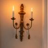 BOOMLATU Metal Wall Mounted Candle Sconces Holders,Vintage Hanging Candle Holder for Wall,Home Wall Art for Living Room Fireplace Yard Pathway view 3