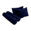 Prolinemax Style V1 Full Size Pipe Trim Velvet Indoor Daybed Mattress Bolster Pillow Complete Set AD373 view 3