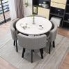 Dinning Room Table Chairs,Modern Dining Set,kitchen Table And Chairs For 4,Office Conference Table,Small Meeting Room Dining Table Set,Business Reception 1 Table 4 Chairs Set ( Color : Light Grey , Si view 1