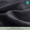 TOSMO 100% Linen Duvet Cover Set with Button Closure, 2 Pieces (1 Duvet Cover with 1 Pillow Case), Soft Breathable Durable Farmhouse Bedding - Twin, Charcoal Grey view 4
