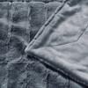 Home Soft Things Willow Striped Faux Fur Throw Blankets, Grey, 50" x 60", Super Soft Cozy Warm Comfortable Throw for Living Room Couch Bed Chair Bedroom Home Dcor view 2