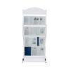 Floor-Standing Magazine Rack, 4-Layer Floor Literature Organizer Rack, 4-Layer Iron Magazine Rack with Advertising Board, Newspaper Rack, Display Rack (White) view 4