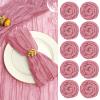 60 Pack Gauze Cheesecloth Napkins 20 x 20 Inch Wrinkled Dinner Napkins Soft Cotton Cloth Napkins Rustic Decorative Table Napkins for Weddings Party Dinner Table Everyday Use (Dusty Rose) view 1
