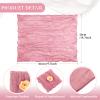 60 Pack Gauze Cheesecloth Napkins 20 x 20 Inch Wrinkled Dinner Napkins Soft Cotton Cloth Napkins Rustic Decorative Table Napkins for Weddings Party Dinner Table Everyday Use (Dusty Rose) view 2