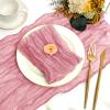 60 Pack Gauze Cheesecloth Napkins 20 x 20 Inch Wrinkled Dinner Napkins Soft Cotton Cloth Napkins Rustic Decorative Table Napkins for Weddings Party Dinner Table Everyday Use (Dusty Rose) view 3
