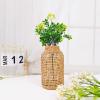 2PCS Rustic Glass Flower Bud Vase,Large Vase Clear Flower Vase,Farmhouse Decorative Dried Flower Vase,Decorative Floral Container Glass Pot view 2