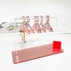 Cute Earring Rack Holder Coat Hangers Stand Unique Earring Closet Acrylic Earring Display Stand Earrings Organizer Ear Stud Holder(Pink) view 1