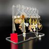 Cute Earring Rack Holder Coat Hangers Stand Unique Earring Closet Acrylic Earring Display Stand Earrings Organizer Ear Stud Holder(Pink) view 2