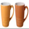 Bloomingville Mugs with handle Hedda, Cups for Coffee and Tea, Set of 2 Styles, Yellow-Orange, Stoneware view 1