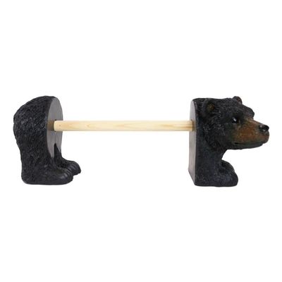 1 Pcs of Rustic Woodland Forest Black Bear Standing Paper Towel Holder Statue