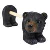1 Pcs of Rustic Woodland Forest Black Bear Standing Paper Towel Holder Statue view 4