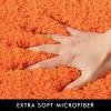 MIULEE Orange Bathroom Rugs Sets 3 Piece Including U Shaped Toilet Rug - Soft Absorbent Bath Mats Set with Non Slip Rubber Backside, Machine Washable - 20"x30"+16"x24"+U 20"x20" view 2