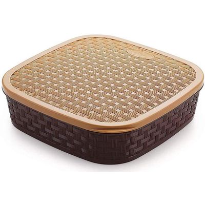 Shopping 24 Mart Box Dabba for Keeping Spices, Spice Box for Kitchen, Plastic Wooden Style Masala Box, Masala Container
