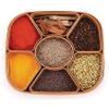 Shopping 24 Mart Box Dabba for Keeping Spices, Spice Box for Kitchen, Plastic Wooden Style Masala Box, Masala Container view 4
