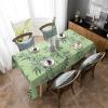 Aesthetics Bamboo Rectangle Tablecloths 60x140, Retro Chinese Style Ink Painting Green Table Cloth Wrinkle Free Table Cover Indoor/Outdoor Tabletop Decor for Wedding Holiday Party Dinner Baby Shower view 3
