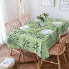 Aesthetics Bamboo Rectangle Tablecloths 60x140, Retro Chinese Style Ink Painting Green Table Cloth Wrinkle Free Table Cover Indoor/Outdoor Tabletop Decor for Wedding Holiday Party Dinner Baby Shower view 4