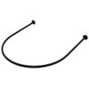 Fitting Room Curtain Rod U-Shaped - Clothing Store Dressing Room Curtain Rod - Bathroom Curtain Rod - Wall Mount Semi-Circle Ring Shelf (Color : Black, Size : 80x80cm) view 1