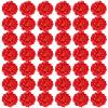 Auihiay 64pcs Hydrangea Artificial Flowers, Red Fake Hydrangea Flowers with Stems, Artificial Hydrangea Flowers for Wedding Centerpieces, Home Garden Party Decoration (Red) view 1
