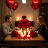 Auihiay 64pcs Hydrangea Artificial Flowers, Red Fake Hydrangea Flowers with Stems, Artificial Hydrangea Flowers for Wedding Centerpieces, Home Garden Party Decoration (Red) view 2